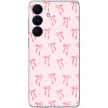TechTree Galaxy 26 Fe Uyumlu Soft Pembe Fiyonk Desenli Baskılı Silikon Kılıf