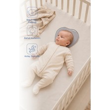 Babyjem Bebek Düz Kafa Yastığı Düz Kafa Engelleyici Yastık Gri