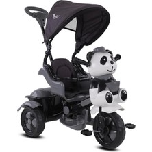 Babyhope 127 Panda Ebeveyn Kontrollü Üç Teker Çocuk Bisikleti Gri