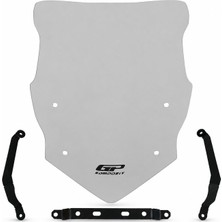 GP Kompozit TVS Raider 125 2021-2026 Uyumlu Ön Cam Gri - 40 cm