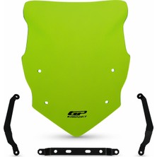GP Kompozit TVS Raider 125 2021-2026 Uyumlu Ön Cam Yeşil - 40 cm