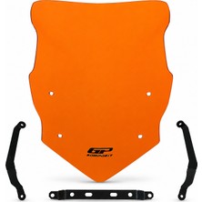 GP Kompozit TVS Raider 125 2021-2026 Uyumlu Ön Cam Turuncu - 40 cm