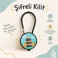 İğne İzi 3 Haneli Şifreli Kablo Kilit Çanta Valiz Bavul Dolap Spor Çantası Güvenlik Kilidi Asma Kilit