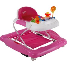 Babyhope ROYAL-212 Salla Yürüteç Pembe Beyaz