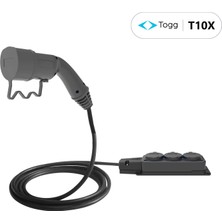 Truwatt V2L Togg T10X Uyumlu 3 Çıkışlı Elektrikli Araç Adaptörü 220V - 7 Metre