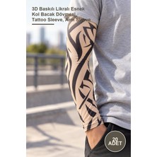 Yenilig 20 Adet Giyilebilir Dövme Kol Kılıfı – 3D Baskılı Likralı Esnek Kol Bacak Dövmesi, Tattoo Sleeve, Arm Sleeve