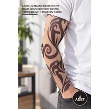 Yenilig 4 Adet Giyilebilir Kol Dövmesi – Likralı 3D Baskılı Esnek Kol ve Bacak Için Geçirilebilir Dövme, Tattoo Sleeve, Temporary Tattoo