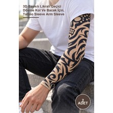 Yenilig 2 Adet Giyilebilir Kol Bacak Dövmesi Çorap – 3D Baskılı Likralı Geçici Dövme Kol ve Bacak Için, Tattoo Sleeve Arm Sleeve