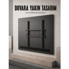 Bezos Sabit Televizyon Askı Aparatı 50"-95" Ince Profil Sağlam Metal Tv Duvar Braketi