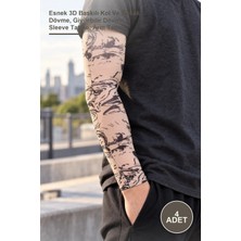 Yenilig 4 Adet Giyilebilir Kol Dövmesi – Esnek 3D Baskılı Kol ve Bacak Dövme, Giyilebilir Dövme, Sleeve Tattoo, Arm Tattoo
