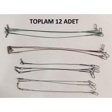 Remixon 1x7 Dişli Balık Için Çelik Tel 20KG Çeker 6 Adet 15CM + 6 Adet 20CM Renkli