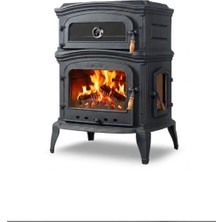 Firestove FRS-034YK  Altara Lüx Premium Yk Pik Döküm Soba Fırınlı Yan Kapaklı Şömine Soba