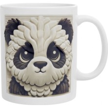 Panda Kupa Bardak - Porselen 3D Efektli