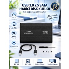 USB 3.0 2.5 Inç Sata Harici HDD SSD Disk Kutusu Kablolu Taşınabilir Hard Disk Kutusu