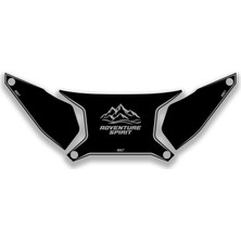 Gp Kompozit Honda Adv 350 2023-2026 Uyumlu Çanta Üstü Sticker Siyah-Gri