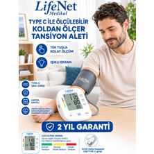 Life Net Medikal Dijital Üst Koldan Ölçer Tam Otomatik Tansiyon Aleti USB Girişli FC-BP101