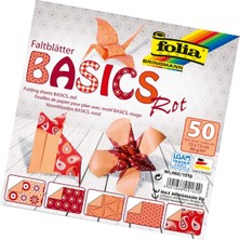 462/1515 Origami Kağıdı Basics Kırmızı 15X15CM 50 Yaprak, 15X15CM 50 Yaprak