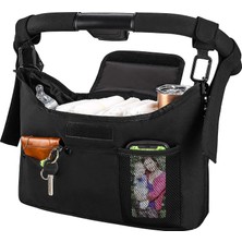 Çift Bardak Tutacağı, Çift Askılı Kanca ve Omuz Askısı ile Evrensel Bebek Arabası Düzenleyici, Uppababy, Bebek Jogger, Britax, Bob, Şemsiye ve Evcil H