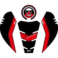 Gp Kompozit Honda CB500 Hornet 2024-2025 Uyumlu Tank Pad Siyah-Kırmızı