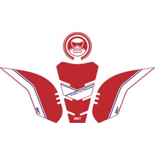Gp Kompozit Honda CBR500R 2025-2026 Uyumlu Tank Pad Seti Kırmızı