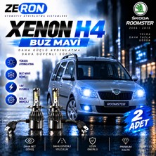 OtoÇizgi Skoda Roomster Xenon H4 Buz Mavi LED Far Ampulü 12V - 2 Adet Yüksek Aydınlatma Kolay Montaj