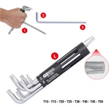 Ks Tools 3'ü 1 Arada Tx-Allen Anahtarı-, Uzun, 8-Parçalı Set
