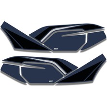 Gp Kompozit Honda Pcx 125 / 150 2021-2024 Uyumlu Yan Alt Ayak Pad Mavi