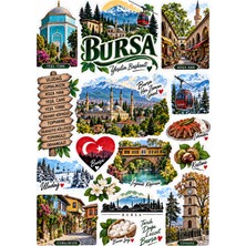Bsb Bursa Ili Sticker Telefon Laptop Notebook Tablet Defter Matara Stiker Etiket Çıkartma ST2719