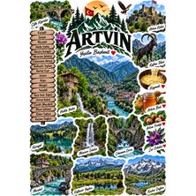 Bsb Artvin Ili Sticker Telefon Laptop Notebook Tablet Defter Matara Stiker Etiket Çıkartma ST2710