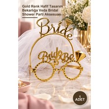 Yenilig 1 Adet Bride Gold Taç ve Bride Babe Parti Gözlüğü Seti – Gold Renk Hafif Tasarım Bekarlığa Veda Bridal Shower Parti Aksesuarı
