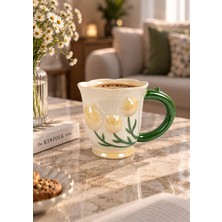 Onedekor Tulip Lüsterli Sarı Porselen Kupa 420  ml