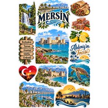 Bsb Mersin Ili Sticker Telefon Laptop Notebook Tablet Defter Matara Stiker Etiket Çıkartma ST2756
