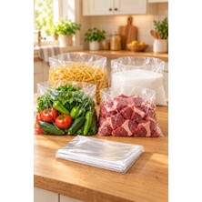 Özkan Ambalaj Temizlik 18X25 cm 1 kg Yarımlık ( Ortalama 400 Adet ) Şeffaf Kalın Bakkaliye Poşeti Buzdolabı Poşeti Et Poşeti Şeker Poşeti