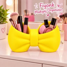 Piyatech Fiyonk Tasarımlı Makyaj Organizeri 16X10 cm – Kozmetik ve Makyaj Malzemeleri Düzenleyici - Sarı