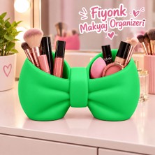 Piyatech Fiyonk Tasarımlı Makyaj Organizeri 16X10 cm – Kozmetik ve Makyaj Malzemeleri Düzenleyici - Yeşil
