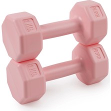 Besinistanbul Psspor Pembe Renk 2 Adet 1 kg Dambıl Seti Plastik Malzeme ile Ergonomik Tasarım