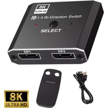 Temiz Pazar 4284 8k Displayport Kumandalı Çift Yönlü Çoklayıcı Switch Splitter