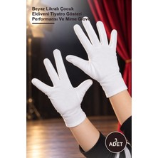 Yenilig 3 Adet Pandomim Eldiveni – Beyaz Likralı Çocuk Eldiveni Tiyatro Gösteri Performansı ve Mime Glove
