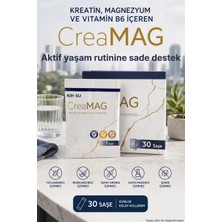 KİNSU CreaMAG Kreatin, Magnezyum ve Vitamin B6 İçeren Takviye Edici Gıda 30 Saşe