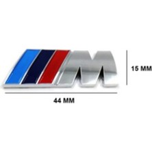 Gkl TW0710459 Bmw Yazı M Çamurluk No 1 15-44 mm (Krom Çerçeve Mavi-Lacivert-Kırmızı Zemin) 344548