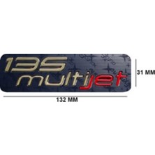 Gkl TW2610037 Fıat Yazı 135 Multijet Krom (Jet Yazı Kırmızı) 347771