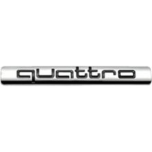 Gkl TW0510079 Audı Yazı Quattro 1.4*10 cm Krom-Siyah 343812