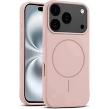 Apple iPhone 18 Pro Uyumlu Kılıf Zebana Liquid Soft Silikon Kılıf (Kablosuz Şarj Destekli) Pembe