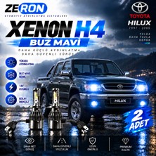 OtoÇizgi Toyota Hilux Xenon H4 Buz Mavi LED Far Ampulü 12V - 2 Adet Yüksek Aydınlatma Kolay Montaj