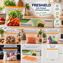 Freshield Çok Amaçlı Fermuarlı Saklama Çantası Büyük Boy 27×27 cm – 10 Adet