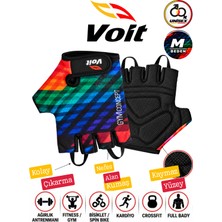 Voit Fitness Kardiyo Ağırlık Body Dambıl Halter Bisiklet Sporcu Antrenman Eldiven - 8050 - Unisex Yarım Parmak Terletmeyen Yoga Pilates Eldiveni
