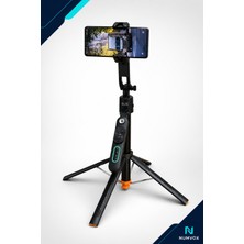Fonksiyonlu Aı Tracking (Yüz Takibi) Özellikli 360 Derece Dönebilen Vlog Gimbalı - 183CM Ekstra Uzun