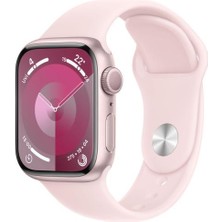Apple Watch Series 9 Gps 41MM Pembe Alüminyum Kasa ve Uçuk Pembe Spor Kordon - M/l - Outlet