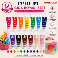 Şeker & Sugar Şeker Sugar Jel Gıda Boyası Seti 100 ml (6'lı & 13'lü) 13'lü Tam Renk Seti