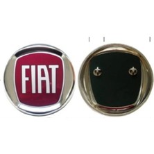 Gkl TW2610021 Fıat Arma Fıat Bagaj 75 Mm(Krom Çerçeve Kırmızı Zemin Gri Yazı) 347755